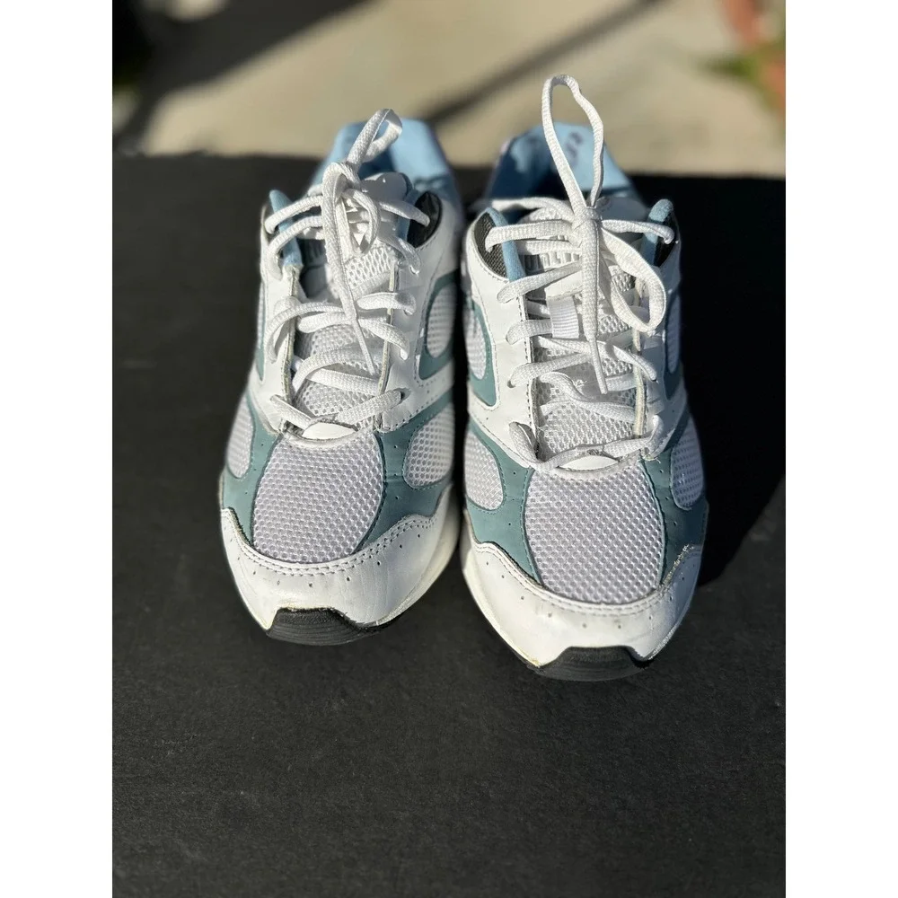 Drew Women's Walking Shoes‎ White Blue Mesh Leather Athletic Sneakers size 8W